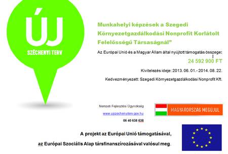Új Széchenyi Terv Új Széchenyi Terv